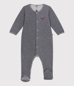 Petit Bateau Schlafanzüge, Strampler|Newborn*Strampler aus Nicki blau SMOKING/weiss MARSHMALLOW