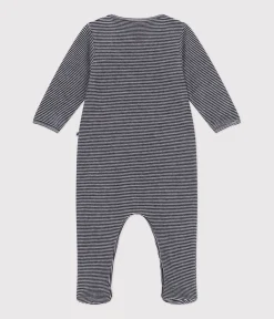 Petit Bateau Schlafanzüge, Strampler|Newborn*Strampler aus Nicki blau SMOKING/weiss MARSHMALLOW