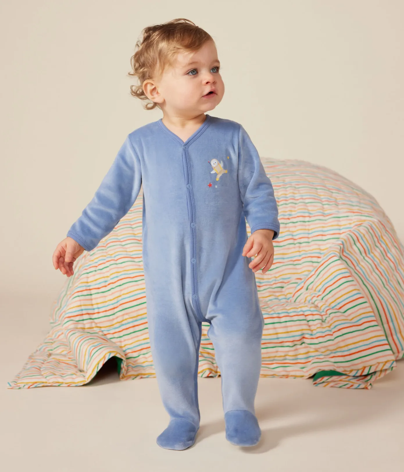Petit Bateau Schlafanzüge, Strampler*Strampler aus Nicki blau BEACH