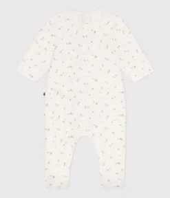 Petit Bateau Schlafanzüge, Strampler|Newborn*Strampler aus Nicki weiss MARSHMALLOW/weiss MULTICO