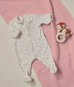 Petit Bateau Schlafanzüge, Strampler|Newborn*Strampler aus Nicki weiss MARSHMALLOW/weiss MULTICO