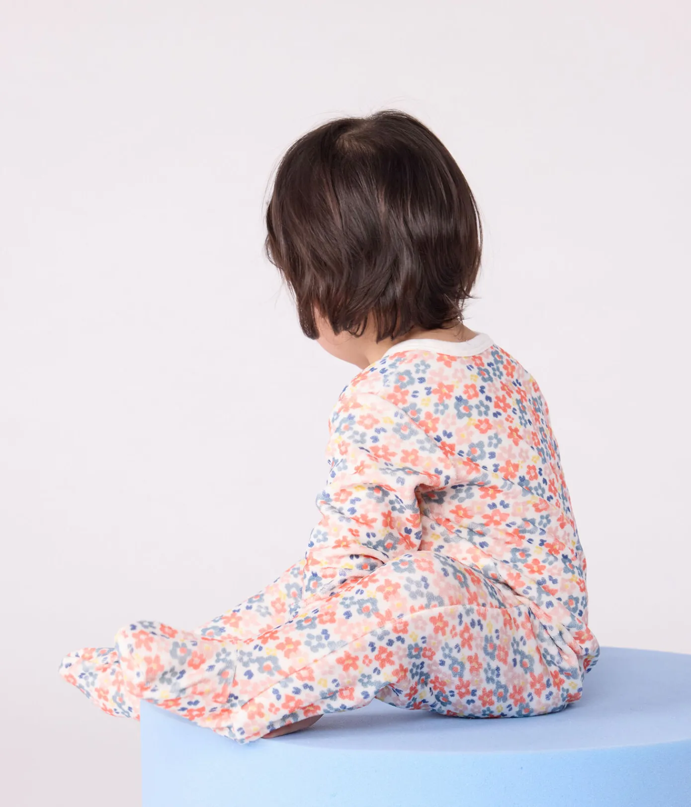 Petit Bateau Schlafanzüge, Strampler*Strampler aus Nicki mit Blumenmotiv weiss MARSHMALLOW/weiss MULTICO