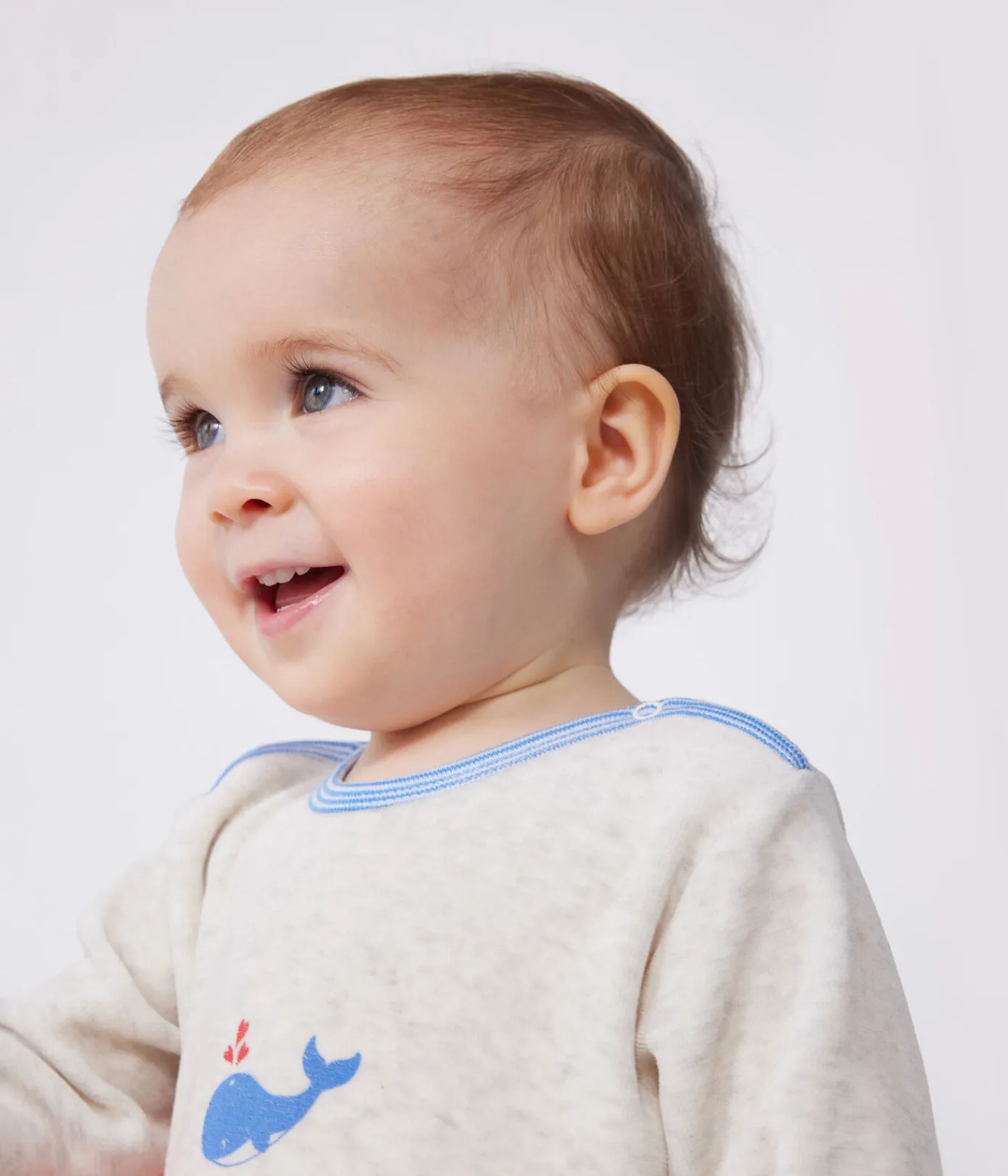 Petit Bateau Schlafanzüge, Strampler*Strampler aus Nicki mit rückseitiger Öffnung beige MONTELIMAR CHINE