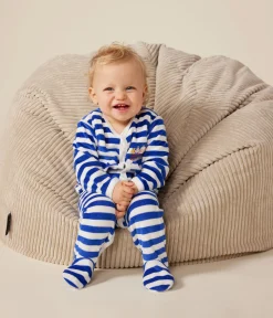 Petit Bateau Schlafanzüge, Strampler*Strampler aus Nicki mit Weihnachtsmotiven blau CALVIN/ MARSHMALLOW