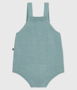 Petit Bateau Sets, Overalls & Latzhosen|Newborn*Strampler aus Zierstrick mit Trägern grün PAUL