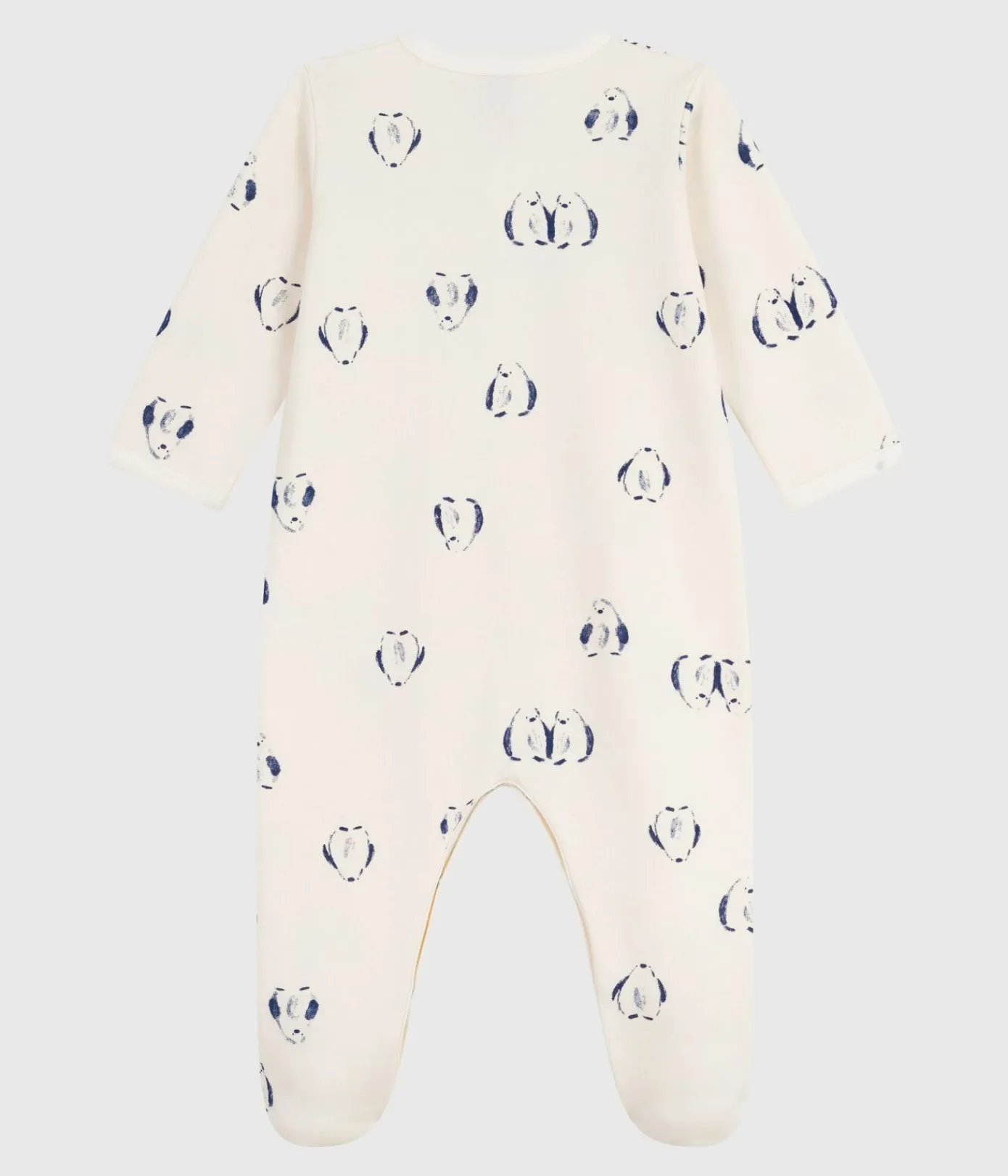 Petit Bateau Schlafanzüge, Strampler*Strampler mit Blütenkragen aus aufgerautem Molton mit Blumenmotiv MILK/ MULTICO