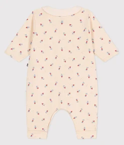 Petit Bateau Sets, Overalls & Latzhosen|Newborn*Strampler mit Kragen aus Baumwolle und Blumenmuster weiss AVALANCHE/ MULTICO