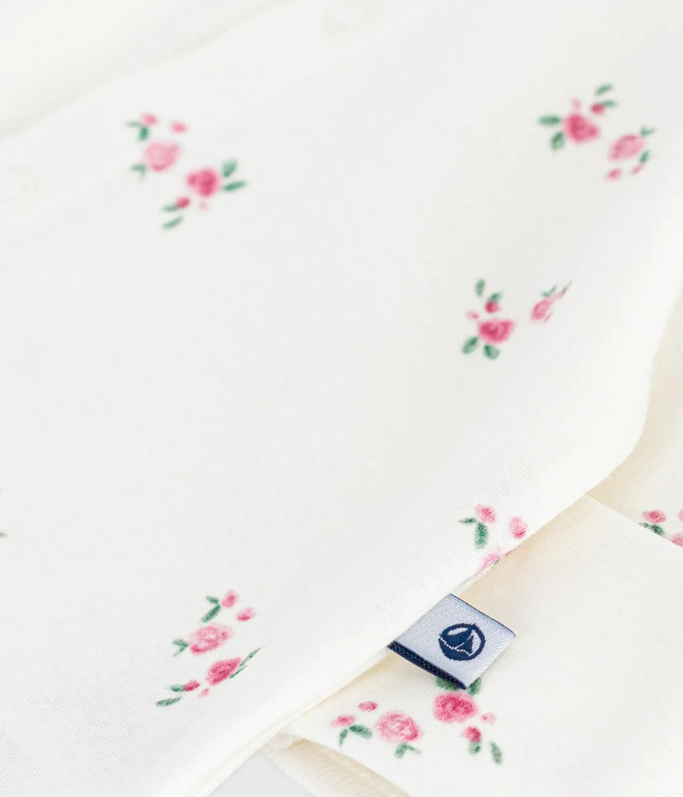 Petit Bateau Schlafanzüge, Strampler|Newborn*Strampler mit Kragen aus geblümter Baumwolle weiss MARSHMALLOW/weiss MULTICO