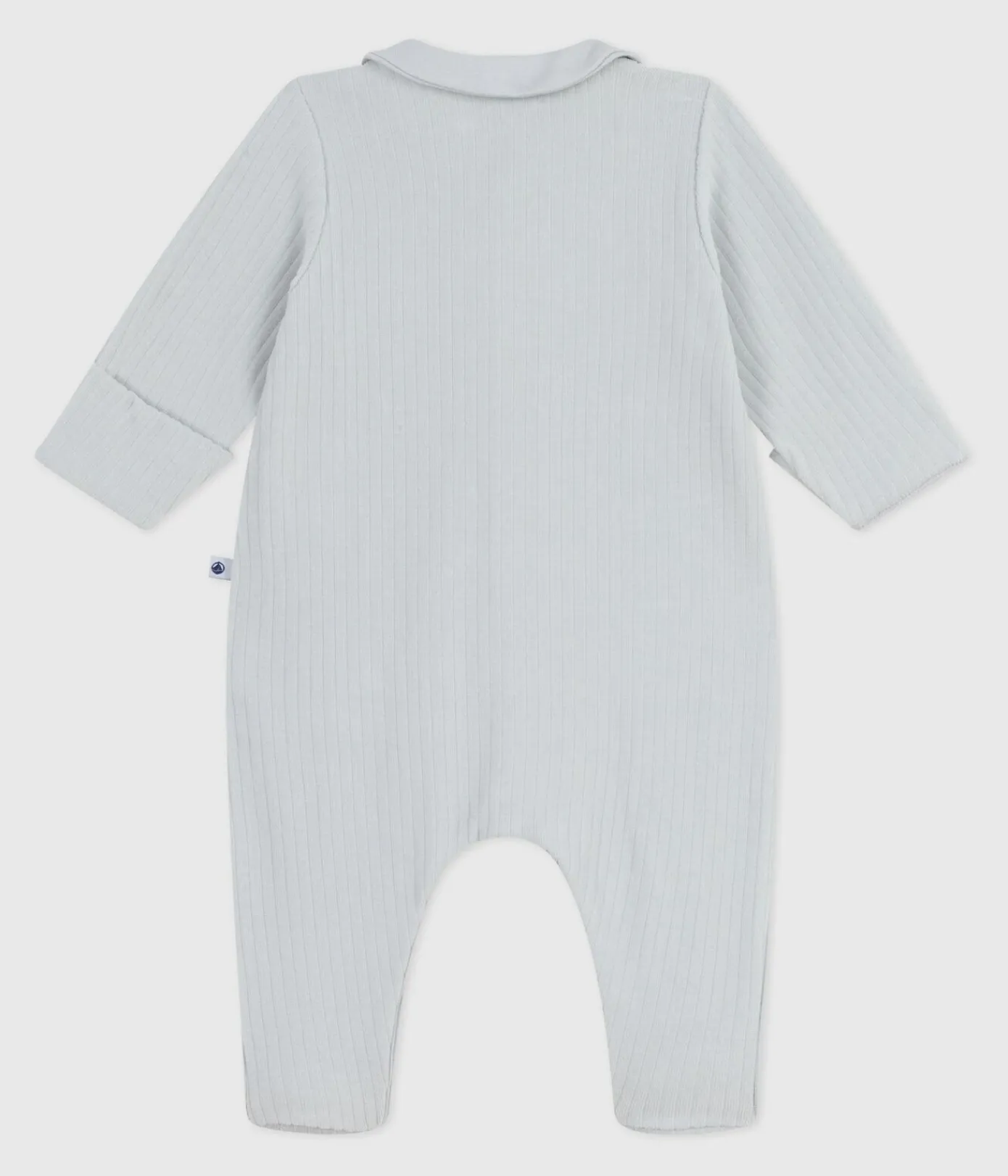 Petit Bateau Schlafanzüge, Strampler|Newborn*Strampler mit Kragen aus einfarbigem Nicki CO2