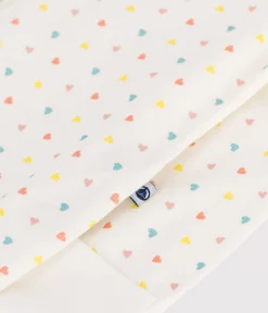 Petit Bateau Schlafanzüge, Strampler|Newborn*Strampler mit Reißverschluss-Kragen aus Baumwolle mit Herzmotiv weiss MARSHMALLOW/weiss MULTICO