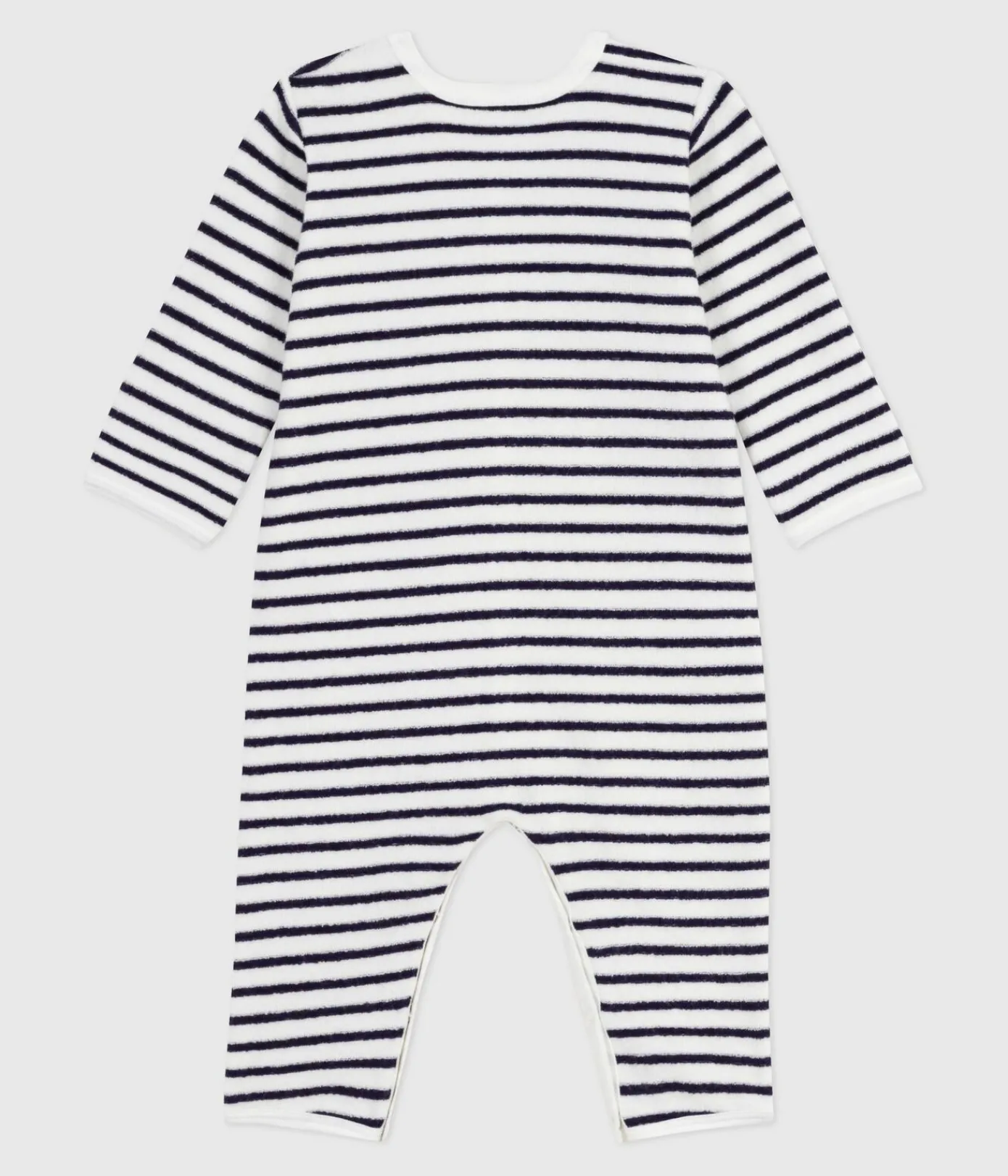 Petit Bateau Schlafanzüge, Strampler*Strampler ohne Füßchen aus Baumwolle mit Streifen blau MILK/ SOIR