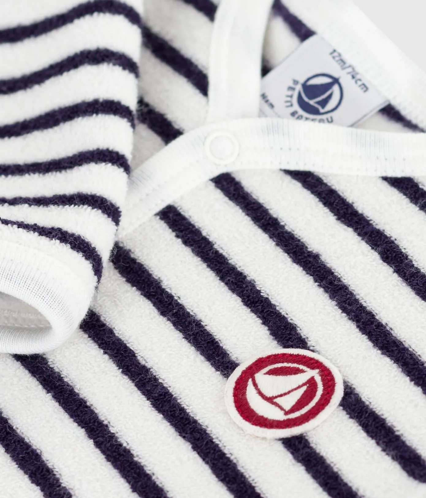 Petit Bateau Schlafanzüge, Strampler*Strampler ohne Füßchen aus Baumwolle mit Streifen blau MILK/ SOIR