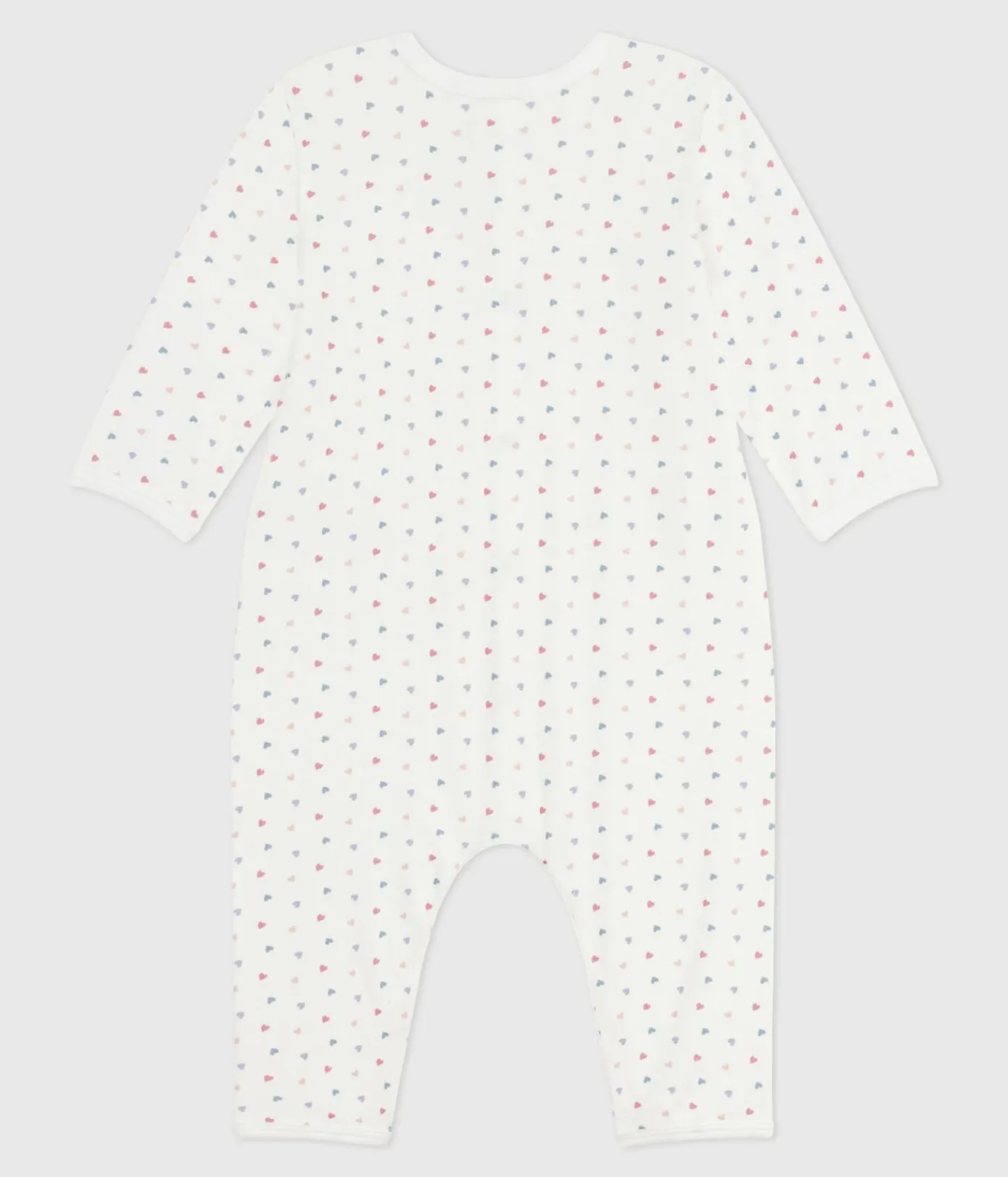Petit Bateau Schlafanzüge, Strampler*Strampler ohne Füßchen aus bedruckter Baumwolle MARSHMALLOW/ ADRIATIC