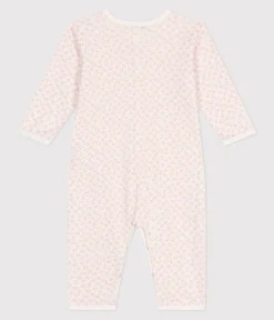 Petit Bateau Schlafanzüge, Strampler*Strampler ohne Füßchen aus Baumwolle mit Blumenmotiv MARSHMALLOW/ PANTY