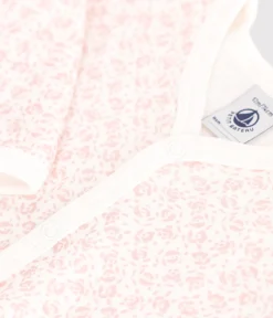 Petit Bateau Schlafanzüge, Strampler*Strampler ohne Füßchen aus Baumwolle mit Blumenmotiv MARSHMALLOW/ PANTY