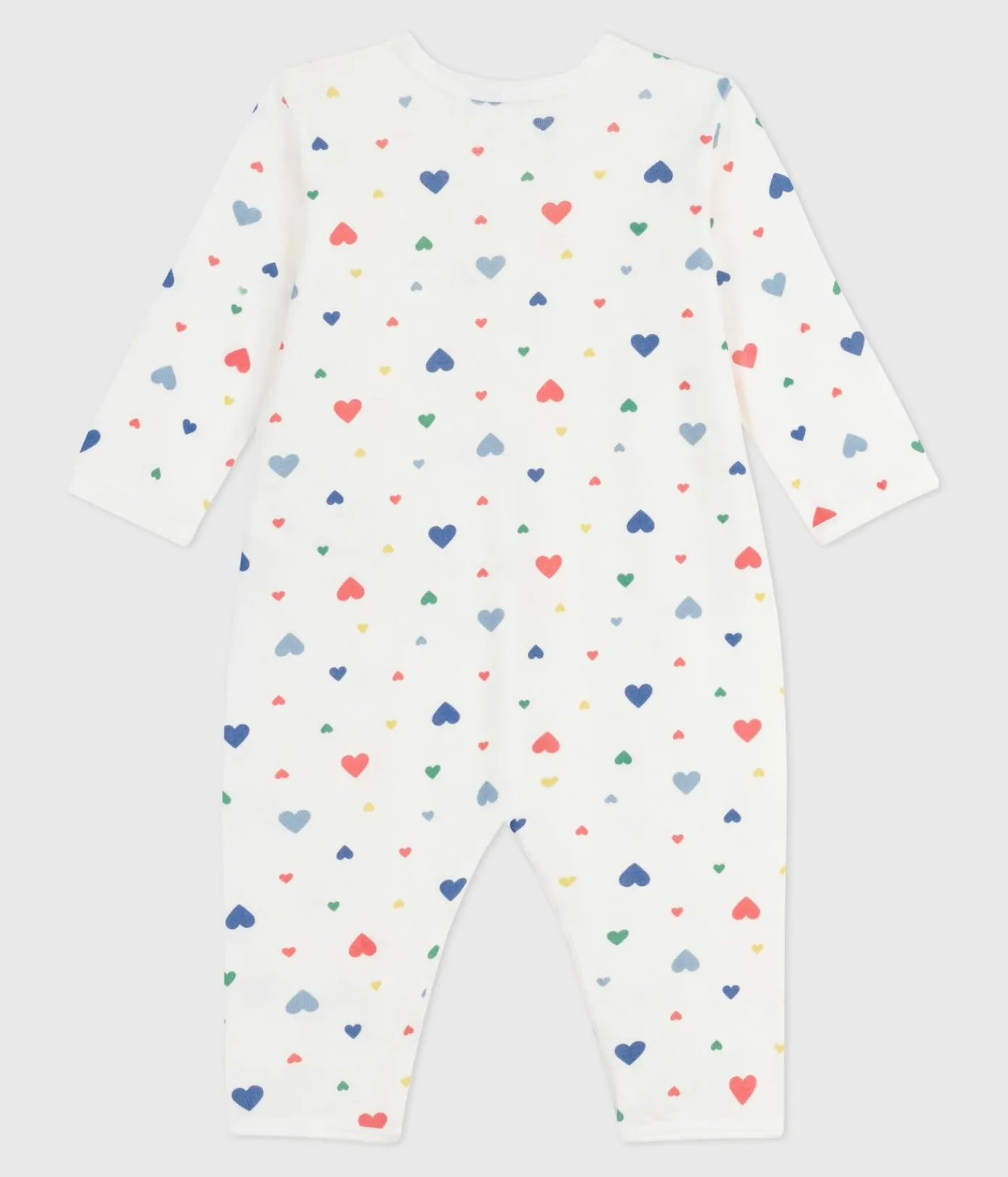 Petit Bateau Schlafanzüge, Strampler*Strampler ohne Füßchen aus bedruckter Baumwolle weiss MARSHMALLOW/weiss MULTICO