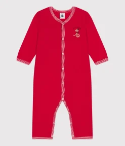 Petit Bateau Schlafanzüge, Strampler*Strampler ohne Füßchen aus Baumwolle ROT
