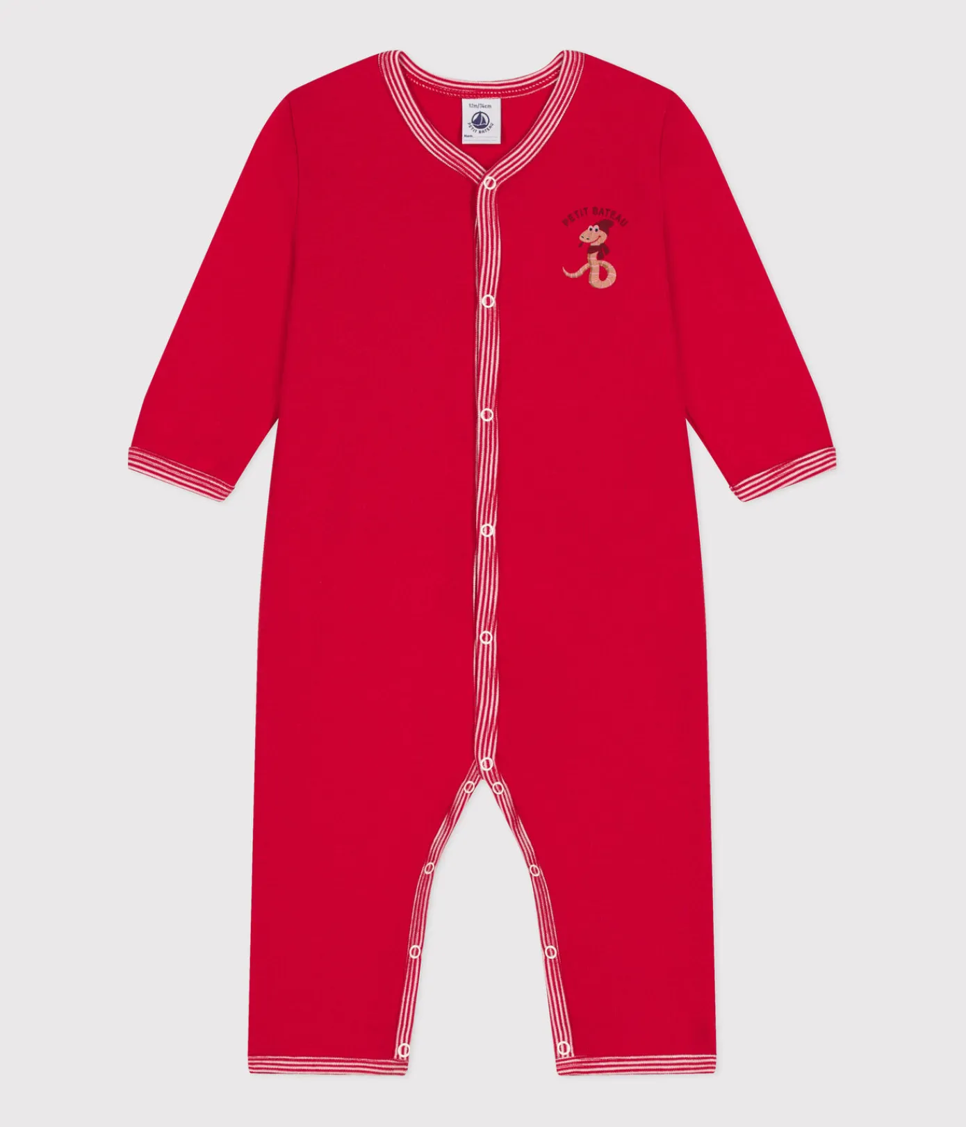 Petit Bateau Schlafanzüge, Strampler*Strampler ohne Füßchen aus Baumwolle ROT