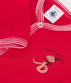 Petit Bateau Schlafanzüge, Strampler*Strampler ohne Füßchen aus Baumwolle ROT