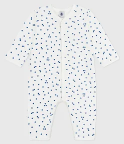 Petit Bateau Schlafanzüge, Strampler*Strampler ohne Füßchen aus bedruckter Baumwolle weiss MARSHMALLOW/weiss MULTICO