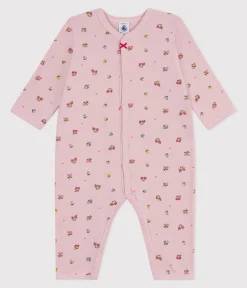 Petit Bateau Schlafanzüge, Strampler*Strampler ohne Füßchen aus Baumwolle mit Blumenmotiv rosa JOLI/weiss MULTICO