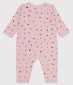 Petit Bateau Schlafanzüge, Strampler*Strampler ohne Füßchen aus Baumwolle mit Blumenmotiv rosa JOLI/weiss MULTICO