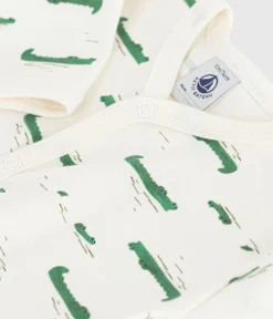 Petit Bateau Schlafanzüge, Strampler*Strampler ohne Füßchen aus bedruckter Baumwolle MILK/ MULTICO