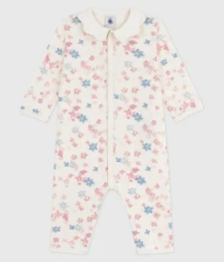 Petit Bateau Schlafanzüge, Strampler*Strampler ohne Füßchen aus bedruckter Baumwolle MILK/ MULTICO