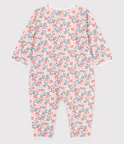 Petit Bateau Schlafanzüge, Strampler*Strampler ohne Füßchen aus bedruckter Baumwolle weiss MARSHMALLOW/weiss MULTICO