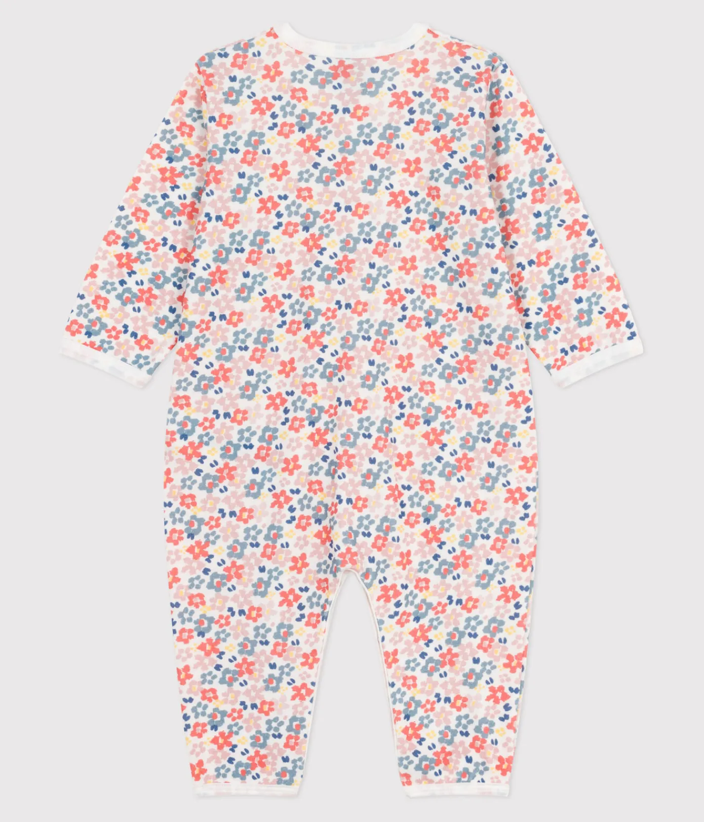 Petit Bateau Schlafanzüge, Strampler*Strampler ohne Füßchen aus bedruckter Baumwolle weiss MARSHMALLOW/weiss MULTICO