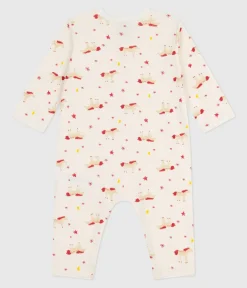 Petit Bateau Schlafanzüge, Strampler*Strampler ohne Füsschen aus Baumwolle mit Pferden MILK/ MULTICO
