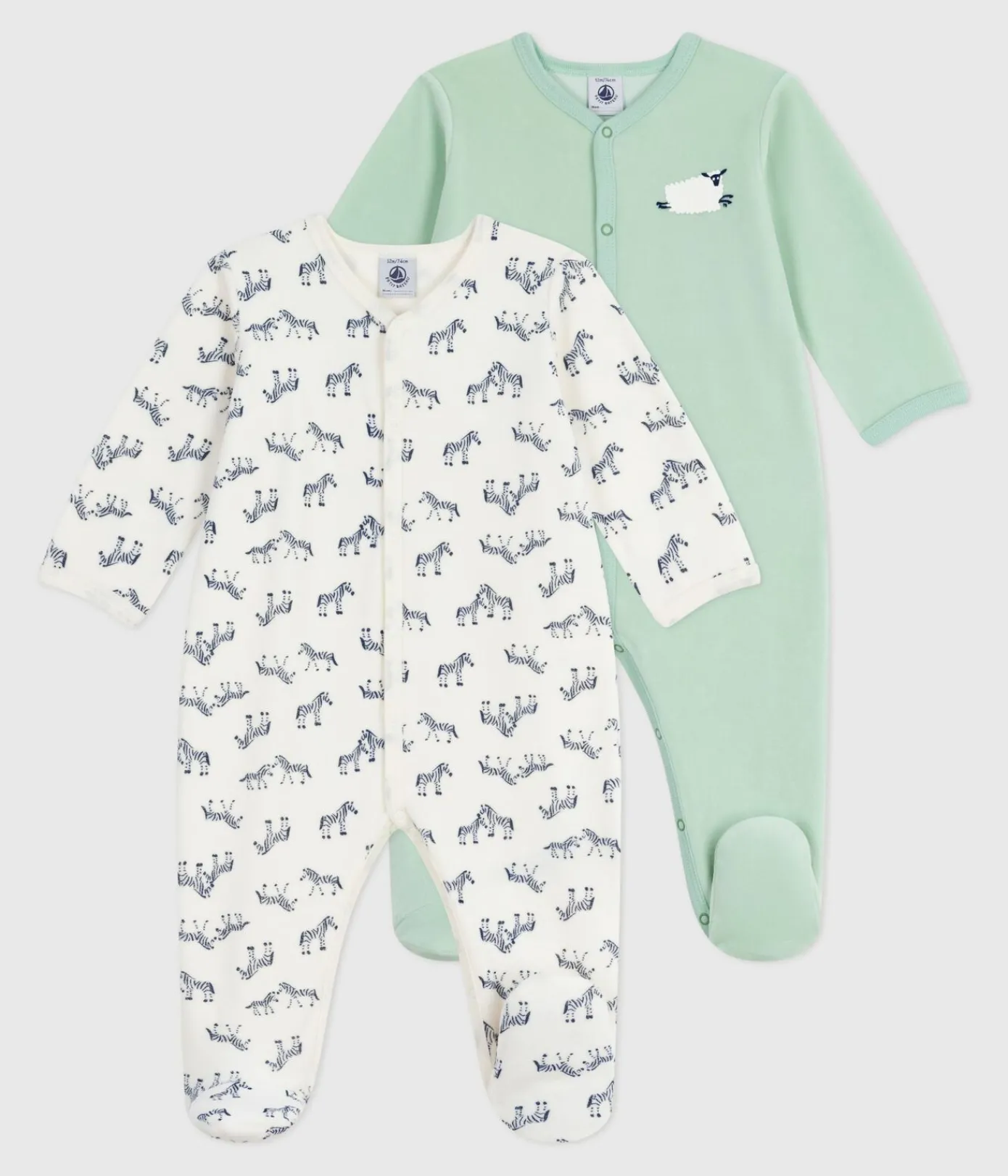 Petit Bateau Schlafanzüge, Strampler*Strampler-Set aus bedruckter Baumwolle variante 1