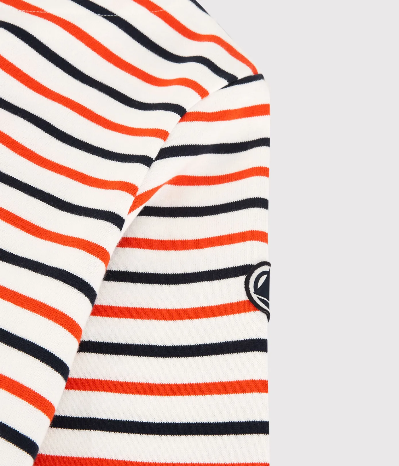Petit Bateau Streifenshirts, Pullover, Cardigans*Streifenshirt aus Baumwolle Damen weiss MARSHMALLOW/ SMOKING/ CAROTTE
