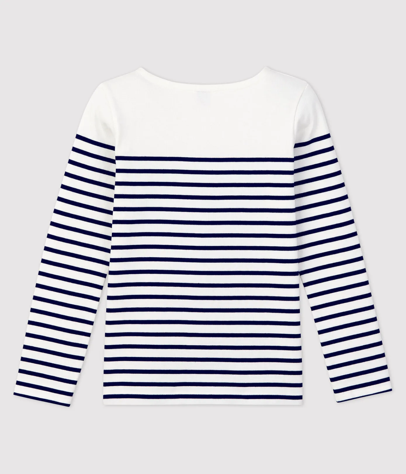 Petit Bateau Streifenshirts, Pullover, Cardigans*Streifenshirt aus Baumwolle für Damen weiss MARSHMALLOW/blau SMOKING