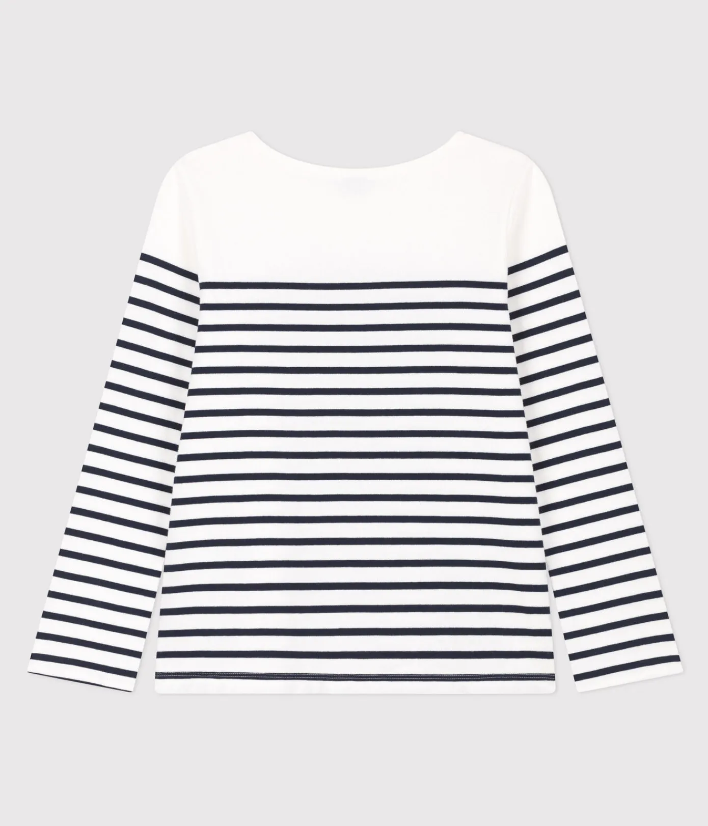 Petit Bateau Streifenshirts, Pullover, Cardigans*Streifenshirt aus Baumwolle für Damen weiss MARSHMALLOW/blau SMOKING