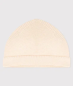 Petit Bateau Accessoires, Sonnenhüte, Caps|Newborn*Strickmütze naturfarben AVALANCHE