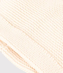 Petit Bateau Accessoires, Sonnenhüte, Caps|Newborn*Strickmütze naturfarben AVALANCHE