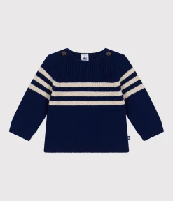 Petit Bateau Pullover, Cardigans*Strickpullover mit Wollanteil blau MEDIEVAL/ AVALANCHE