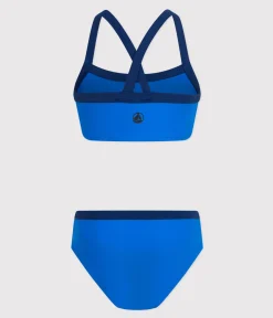 Petit Bateau Bademode, Uv-Kleidung*2-teiliger Kinder-Badeanzug für Mädchen blau SURF