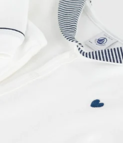 Petit Bateau Schlafanzüge, Strampler*2-teiliger Strampler mit Matrosenkragen weiss MARSHMALLOW