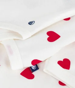Petit Bateau Sets, Overalls & Latzhosen|Newborn*3-teiliges Baby-Set aus Baumwolle mit Herzmotiv weiss MARSHMALLOW/ROT TERKUIT
