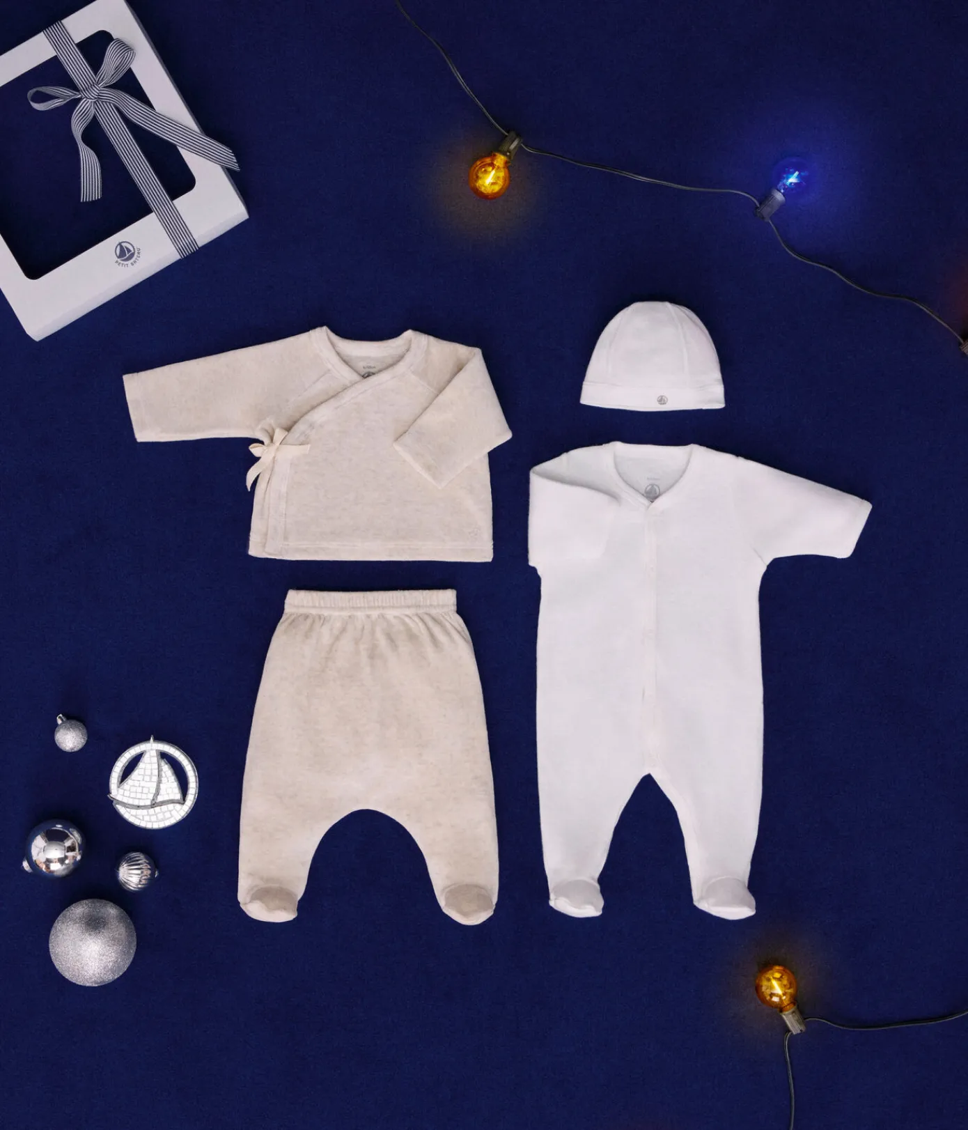 Petit Bateau Schlafanzüge, Strampler|Newborn*4-teiliges Baby-Set aus Baumwolle variante 1