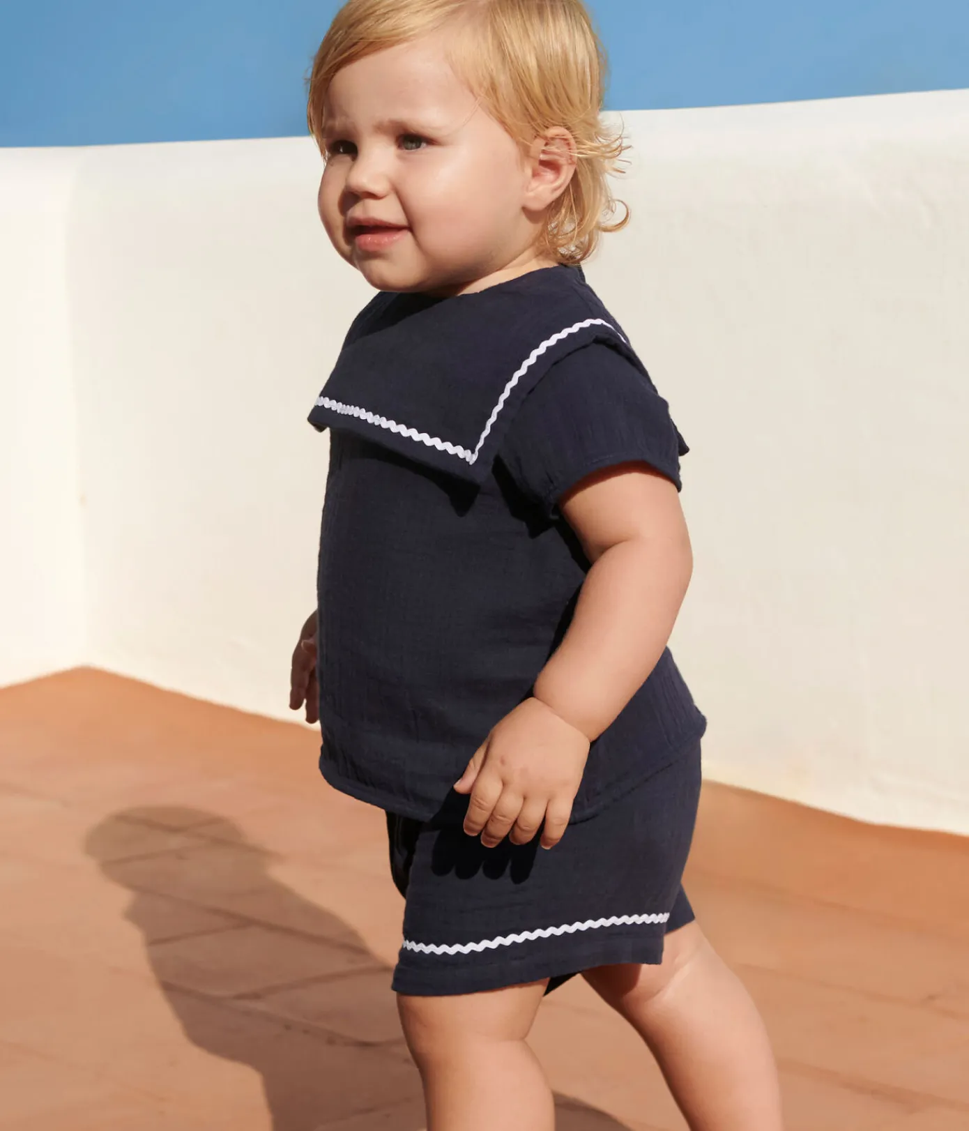 Petit Bateau Sets, Overalls & Latzhosen*2-teiliges Baby-Set aus Baumwolle im Matrosen-Look blau SMOKING