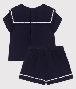 Petit Bateau Sets, Overalls & Latzhosen*2-teiliges Baby-Set aus Baumwolle im Matrosen-Look blau SMOKING