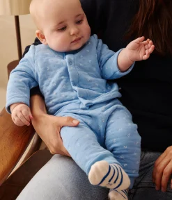 Petit Bateau Sets, Overalls & Latzhosen|Newborn*2-teiliges Baby-Set aus Baumwolle blau EDNA/weiss MARSHMALLOW