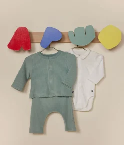 Petit Bateau Sets, Overalls & Latzhosen|Newborn*3-teiliges Baby-Set aus Nicki grün PAUL