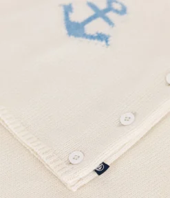 Petit Bateau Sets, Overalls & Latzhosen|Newborn*2-teiliges Baby-Set aus Woll- und Baumwollstrick mit Jacquardmuster weiss MARSHMALLOW