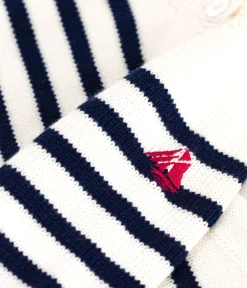 Petit Bateau Sets, Overalls & Latzhosen|Newborn*2-teiliges Baby-Set aus Wollstrick mit Matrosenstreifen blau MARSHMALLOW/ SOIR