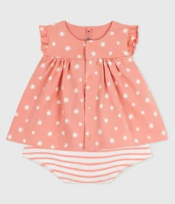 Petit Bateau Sets, Overalls & Latzhosen|Newborn*2-teiliges Newborn-Set aus Baumwolle mit Sonnenmuster orange ABRICOT/ MARSHMALLOW