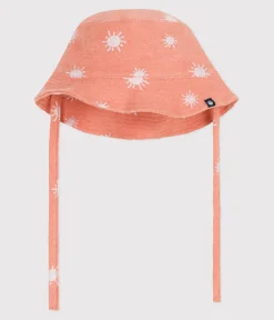 Petit Bateau Accessoires, Sonnenhüte, Caps*TERRY BOB MIT BABY-SONNENDRUCK orange ABRICOT/ MARSHMALLOW